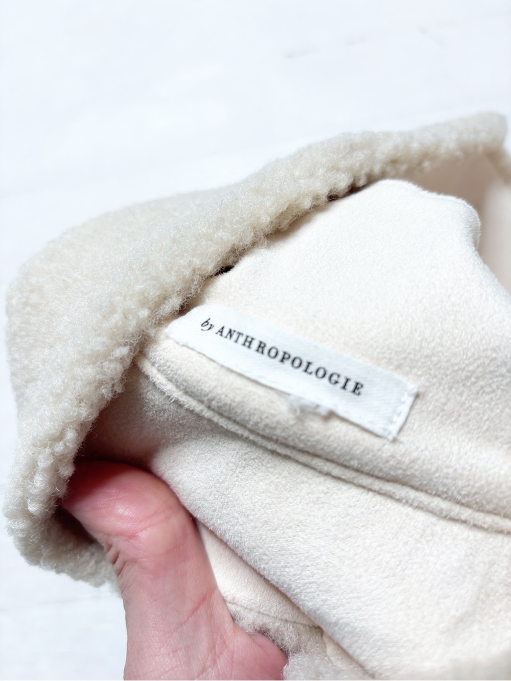 Anthropologie Sherpa Bucket Hat Ivory Beige OS EUC - Picture 5 of 6